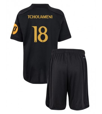 Real Madrid Aurelien Tchouameni #18 Replika Babytøj Tredje sæt Børn 2023-24 Kortærmet (+ Korte bukser)